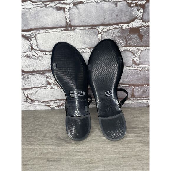Stuart Weitzman Black Sawyer Jelly Flats Slides Sandals Women’s Sz 7M US/37.5EU - Picture 8 of 16